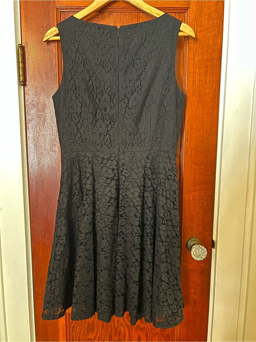 Donna Morgan Black Lace Fit & Flare Cocktail Dress Size 8 - Picture 7 of 9
